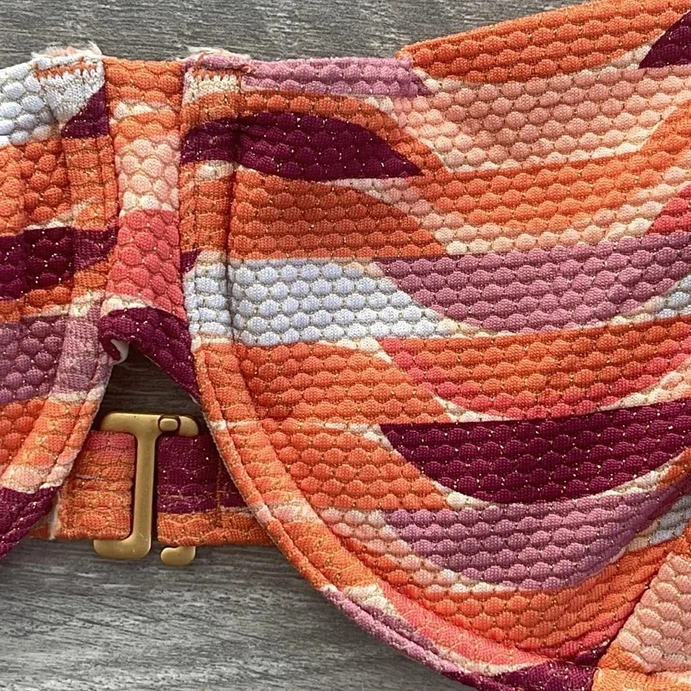 L*Space Shimmer Printed Tori Bikini Top, the wedge - Picture 6 of 11